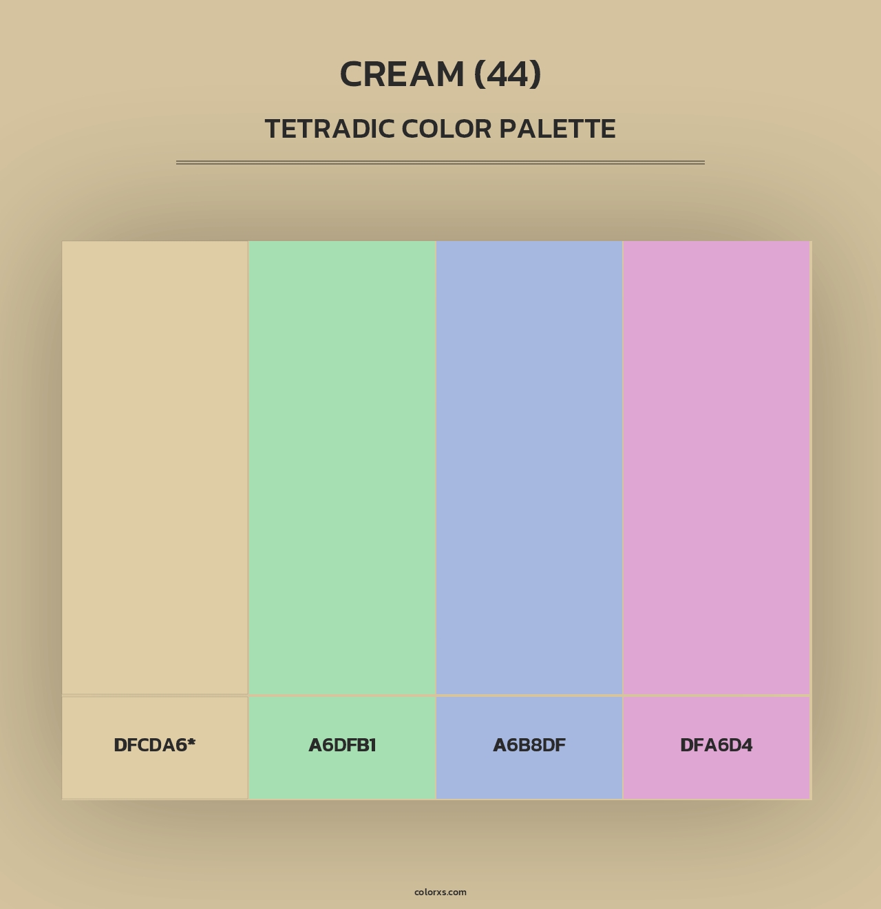 Cream (44) - Tetradic Color Palette