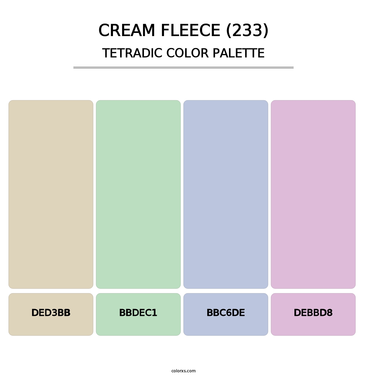 Cream Fleece (233) - Tetradic Color Palette