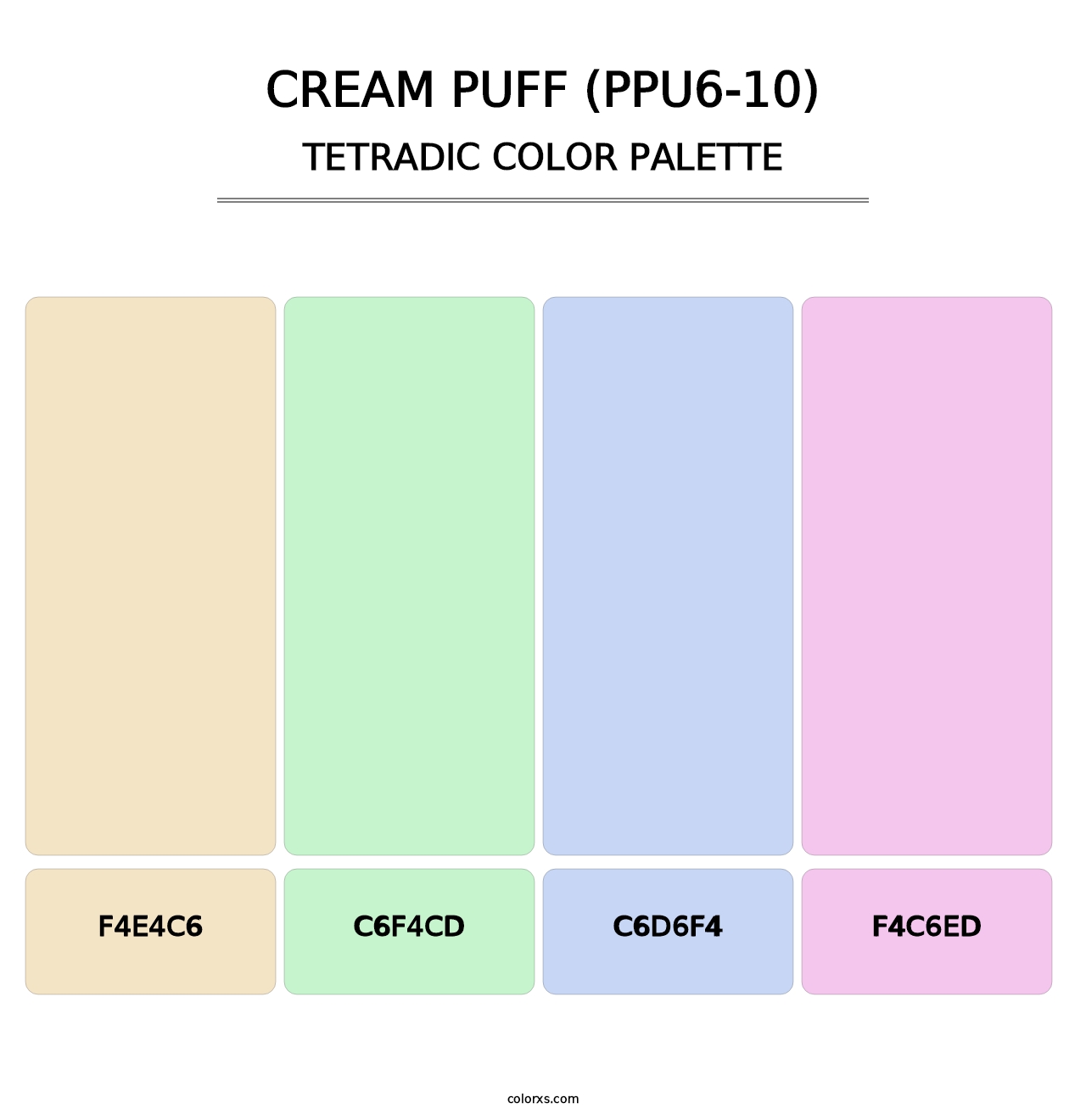 Cream Puff (PPU6-10) - Tetradic Color Palette