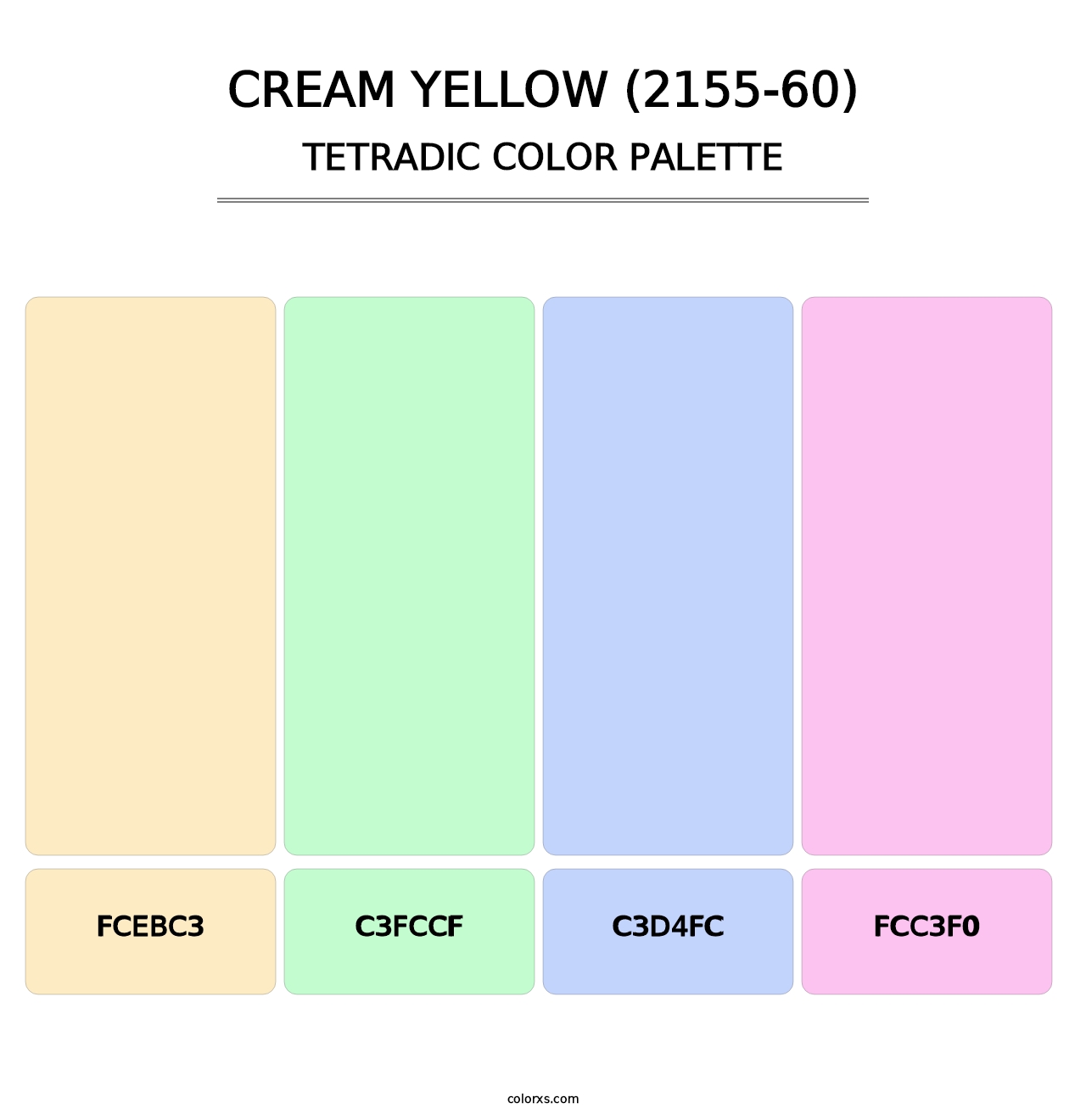 Cream Yellow (2155-60) - Tetradic Color Palette
