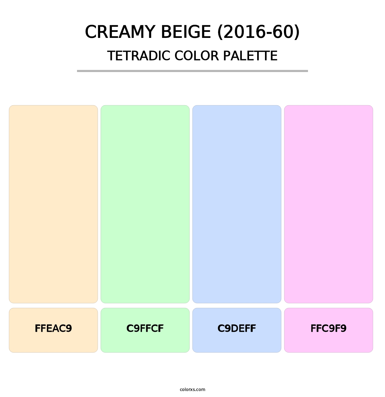 Creamy Beige (2016-60) - Tetradic Color Palette
