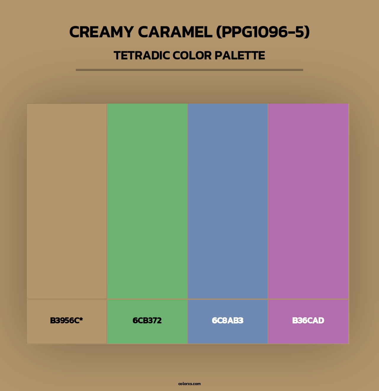 Creamy Caramel (PPG1096-5) - Tetradic Color Palette