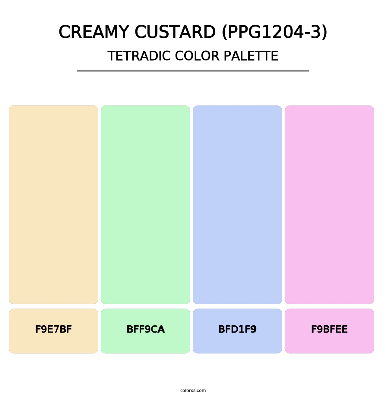 Creamy Custard (PPG1204-3) - Tetradic Color Palette