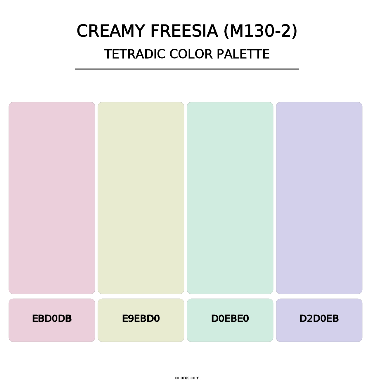 Creamy Freesia (M130-2) - Tetradic Color Palette