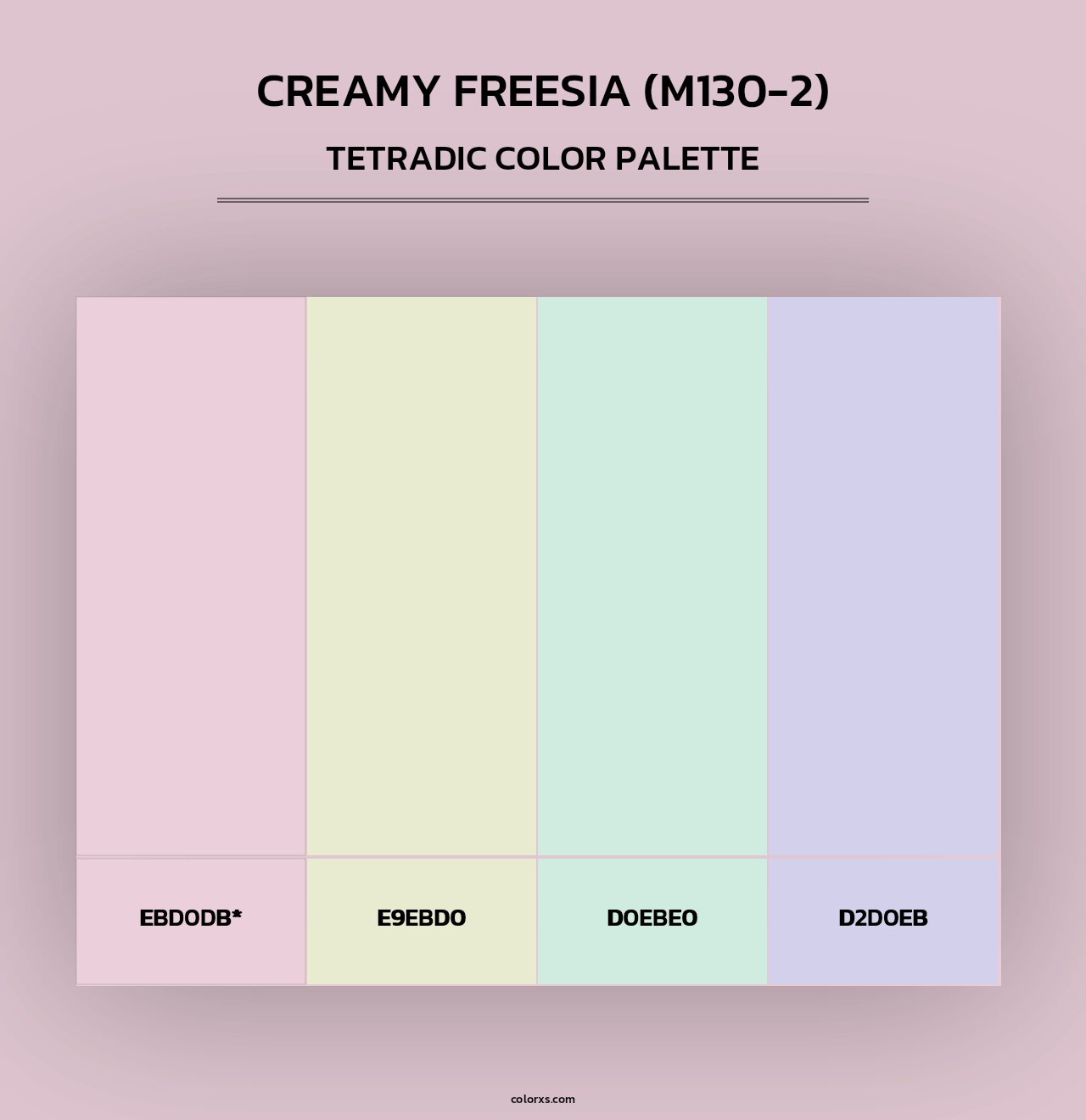 Creamy Freesia (M130-2) - Tetradic Color Palette