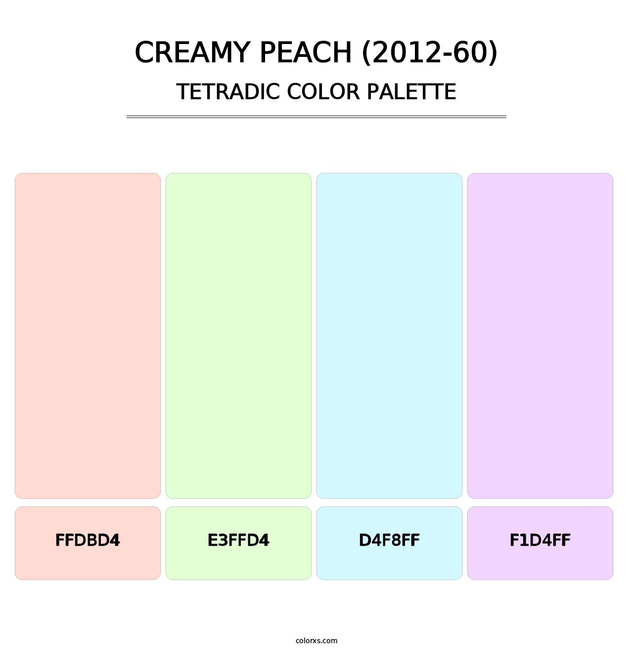 Creamy Peach (2012-60) - Tetradic Color Palette