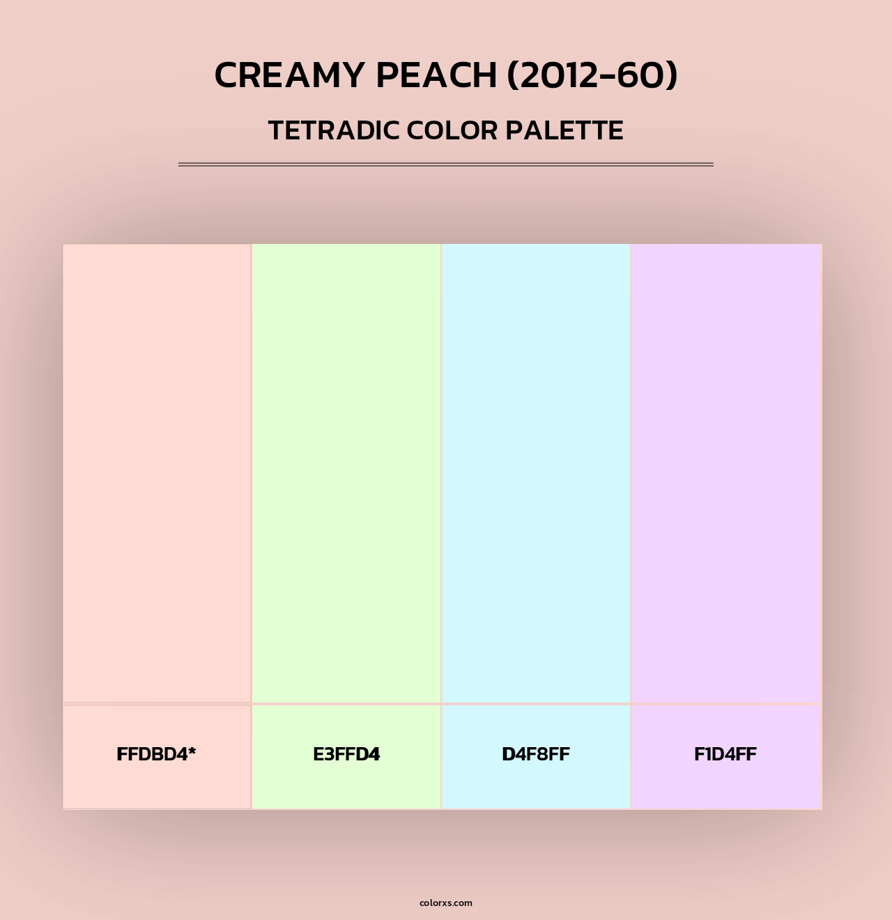Creamy Peach (2012-60) - Tetradic Color Palette