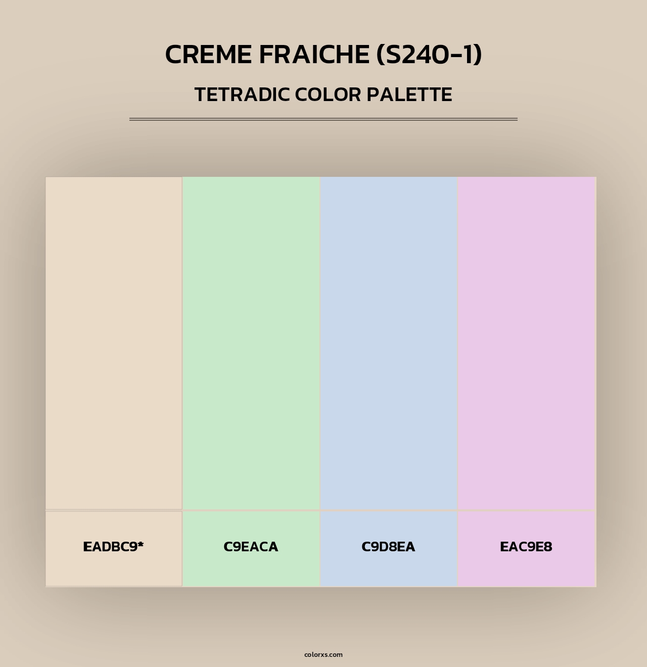 Creme Fraiche (S240-1) - Tetradic Color Palette