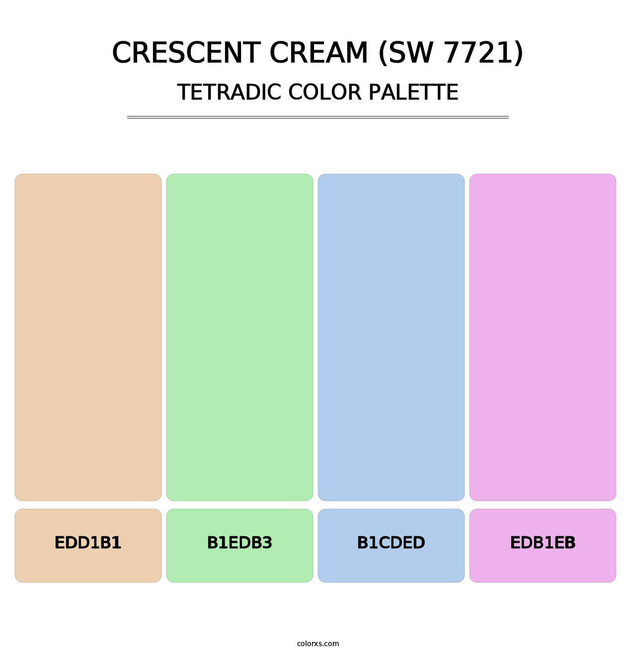 Crescent Cream (SW 7721) - Tetradic Color Palette