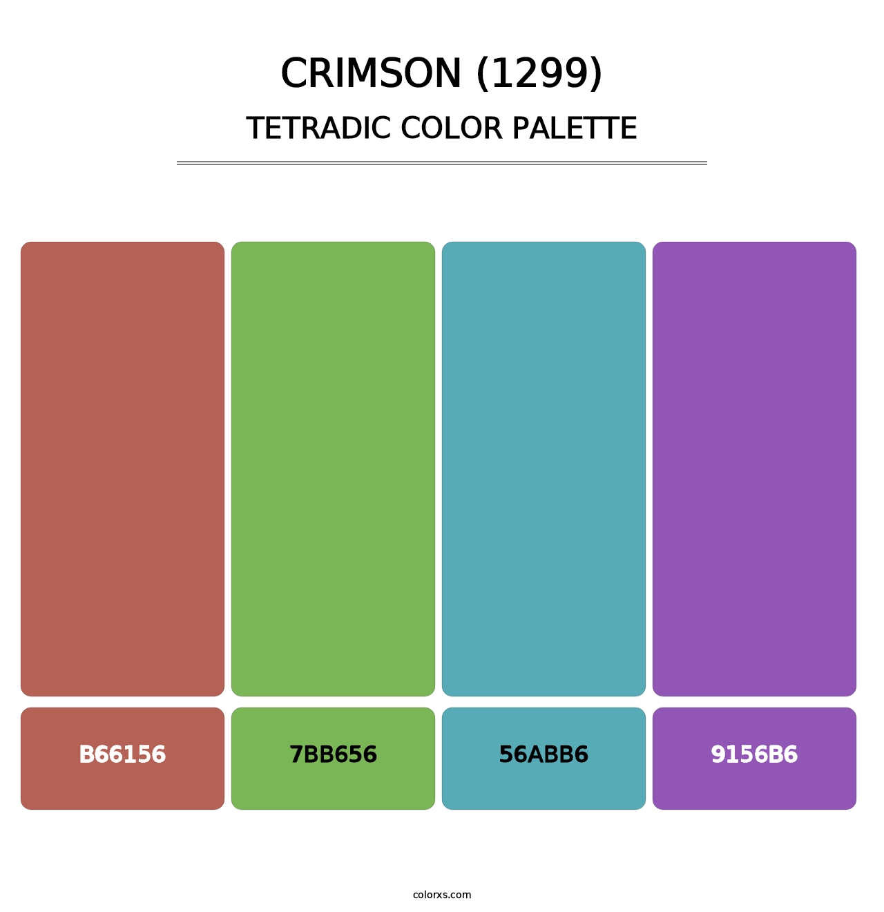 Crimson (1299) - Tetradic Color Palette