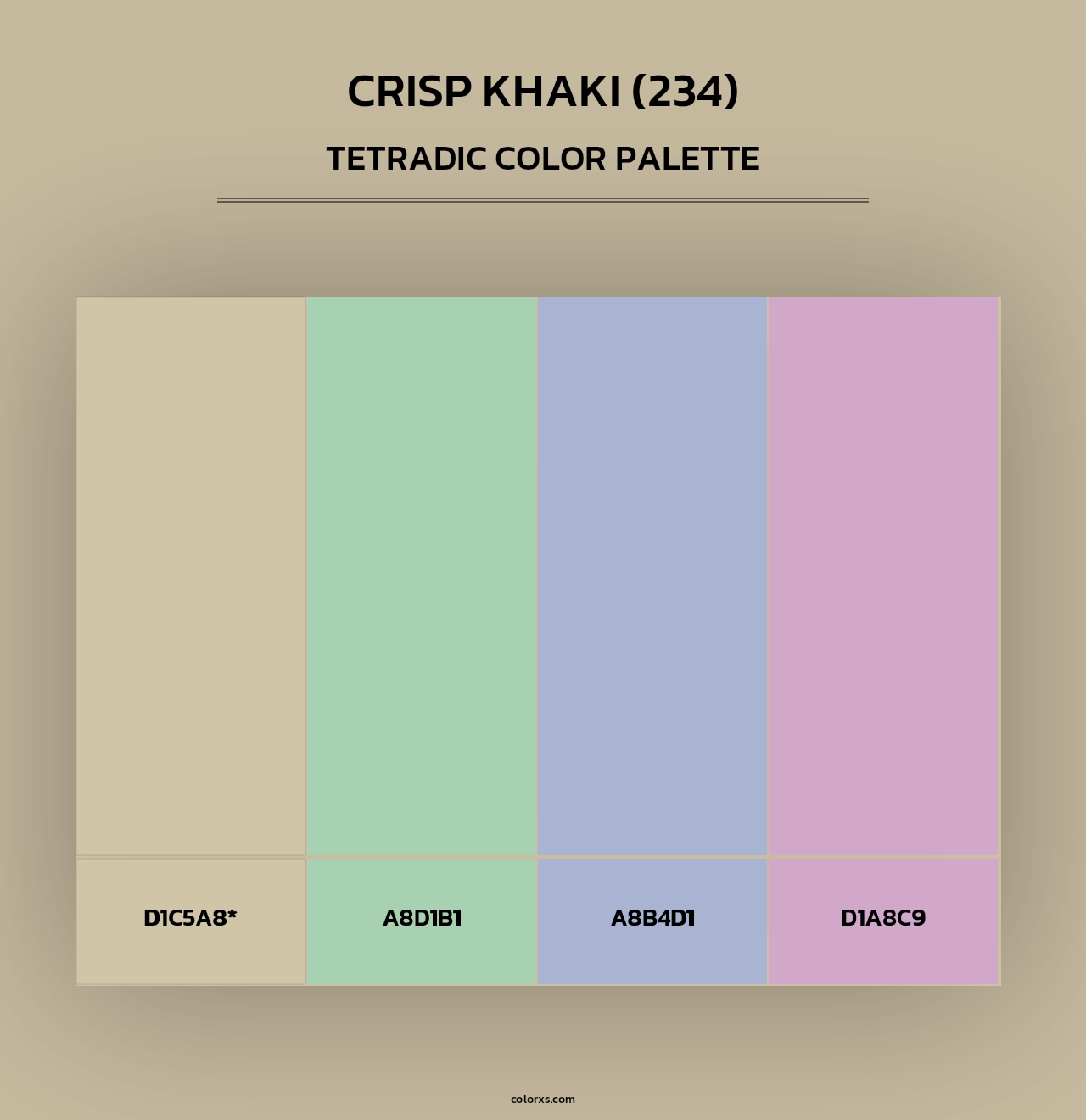 Crisp Khaki (234) - Tetradic Color Palette