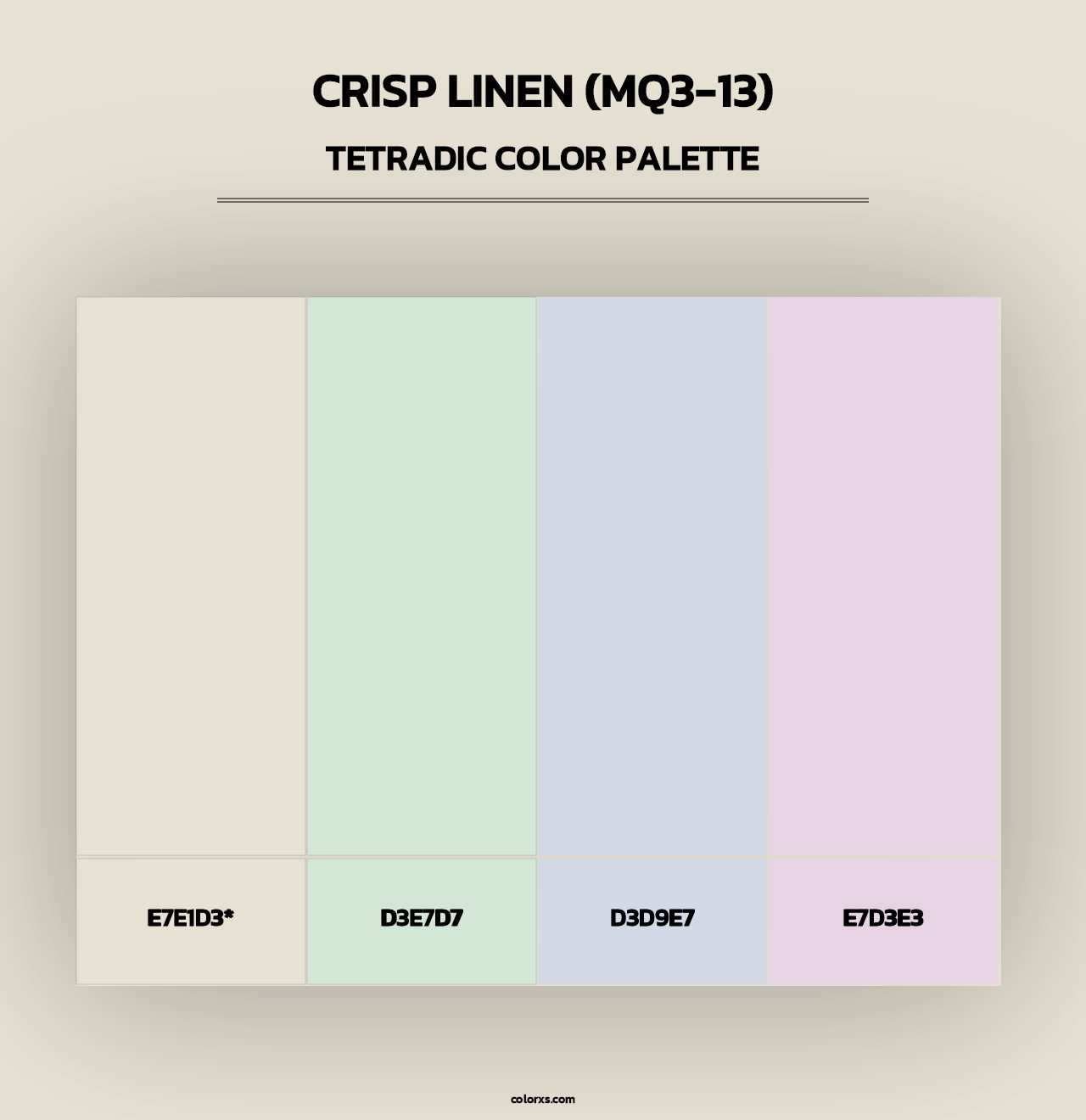 Crisp Linen (MQ3-13) - Tetradic Color Palette