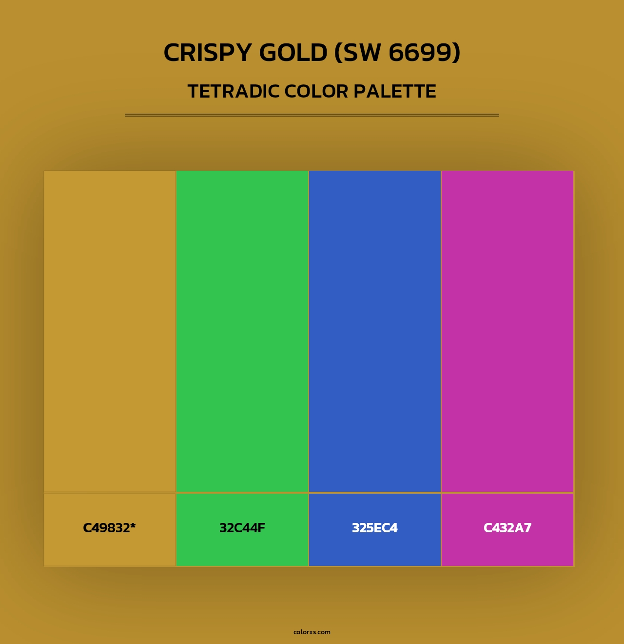 Crispy Gold (SW 6699) - Tetradic Color Palette