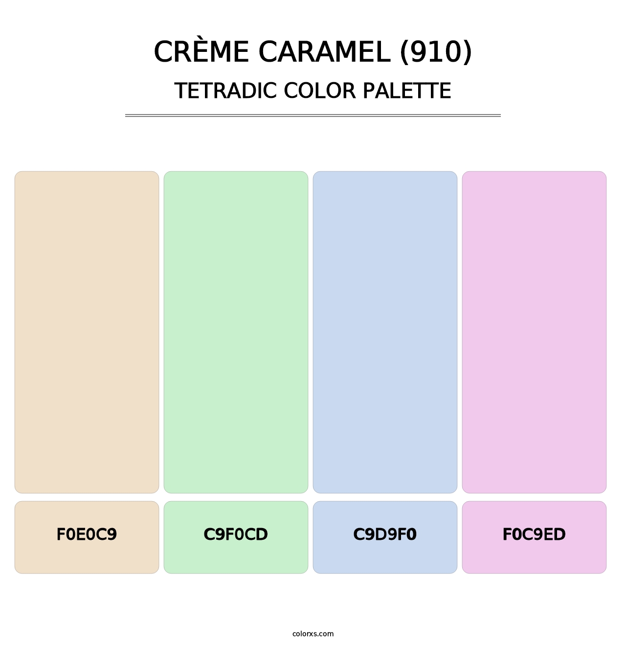Crème Caramel (910) - Tetradic Color Palette