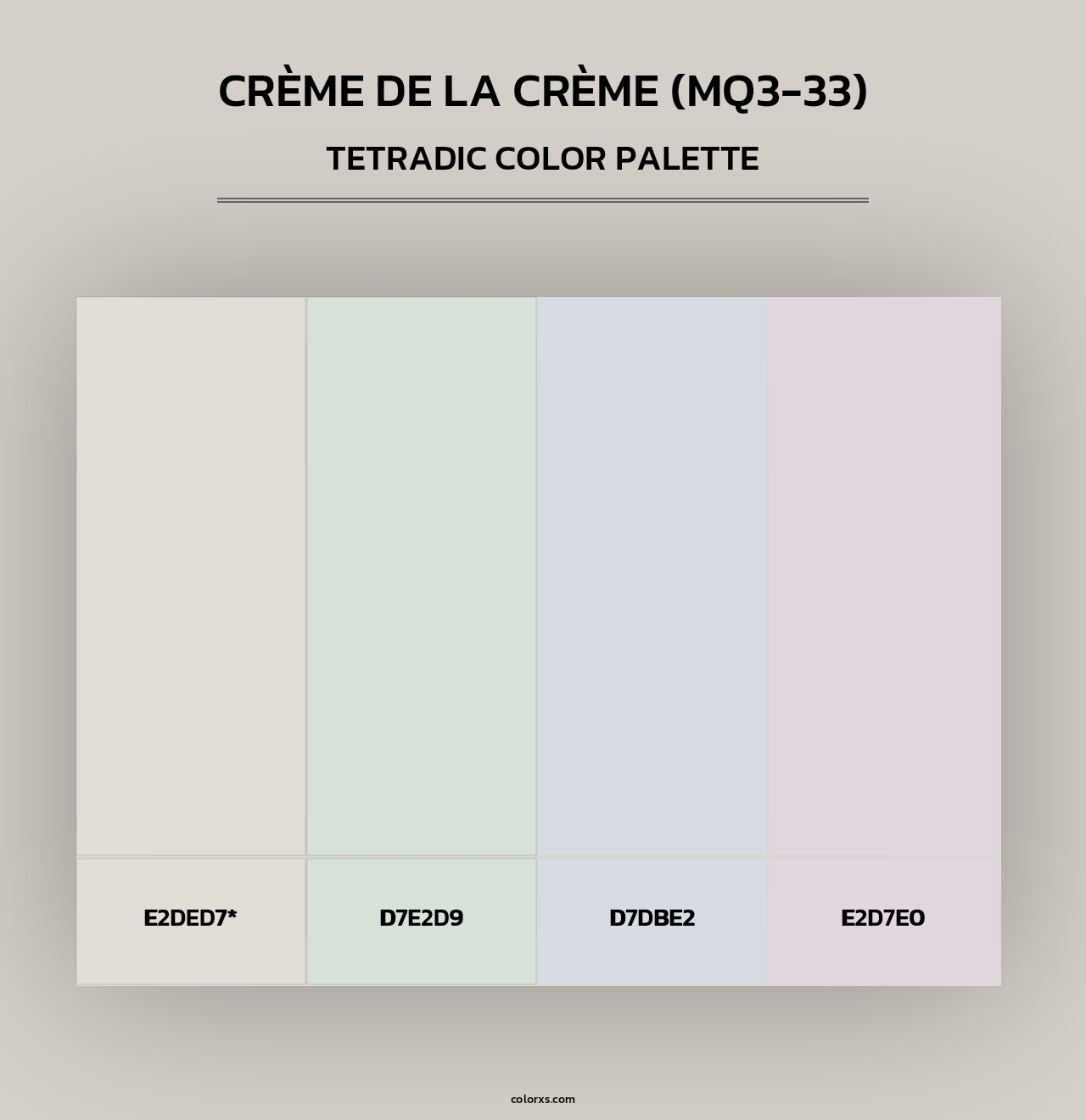 Crème De La Crème (MQ3-33) - Tetradic Color Palette