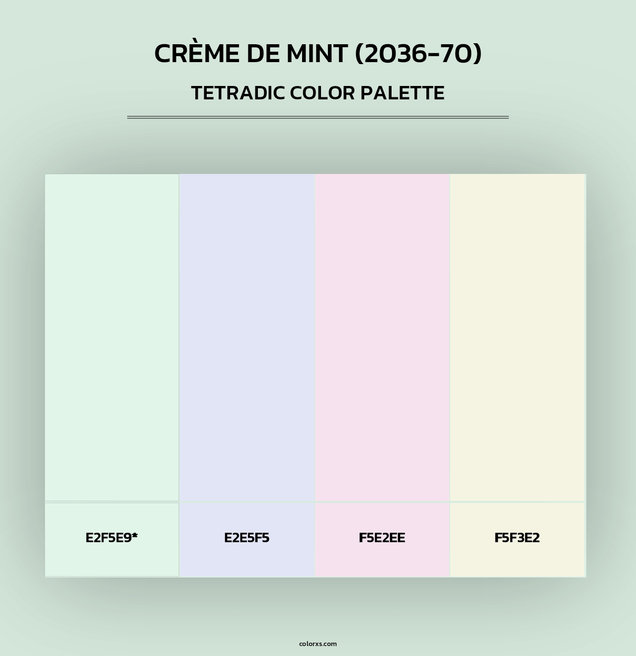 Crème de Mint (2036-70) - Tetradic Color Palette