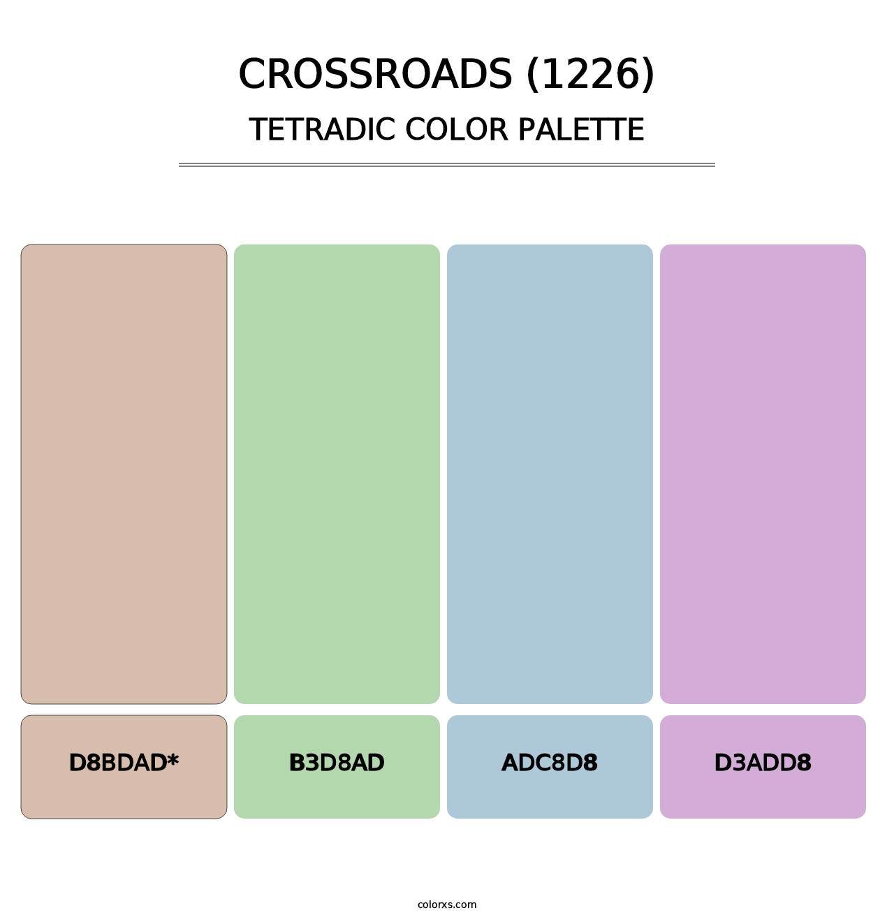 Crossroads (1226) - Tetradic Color Palette
