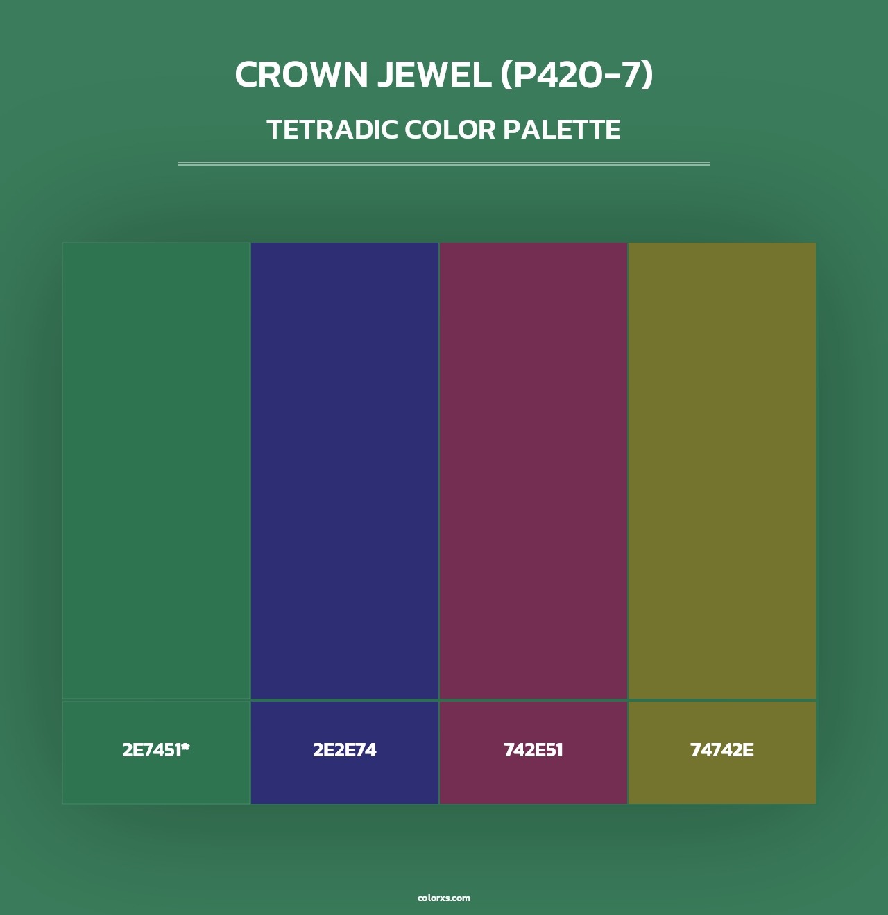 Crown Jewel (P420-7) - Tetradic Color Palette