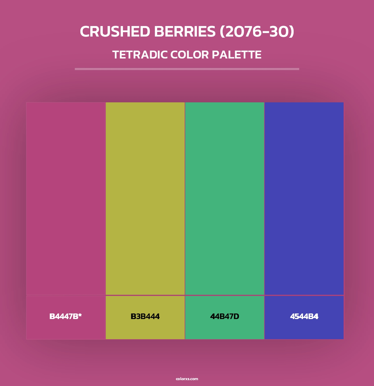 Crushed Berries (2076-30) - Tetradic Color Palette