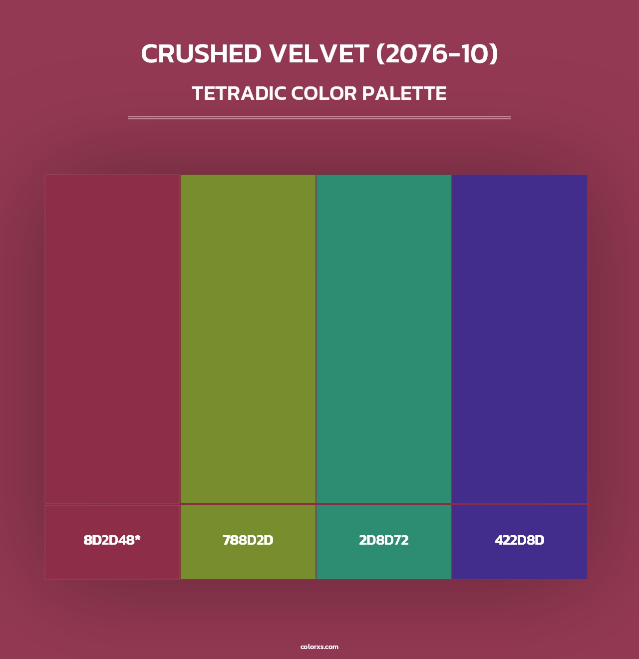 Crushed Velvet (2076-10) - Tetradic Color Palette
