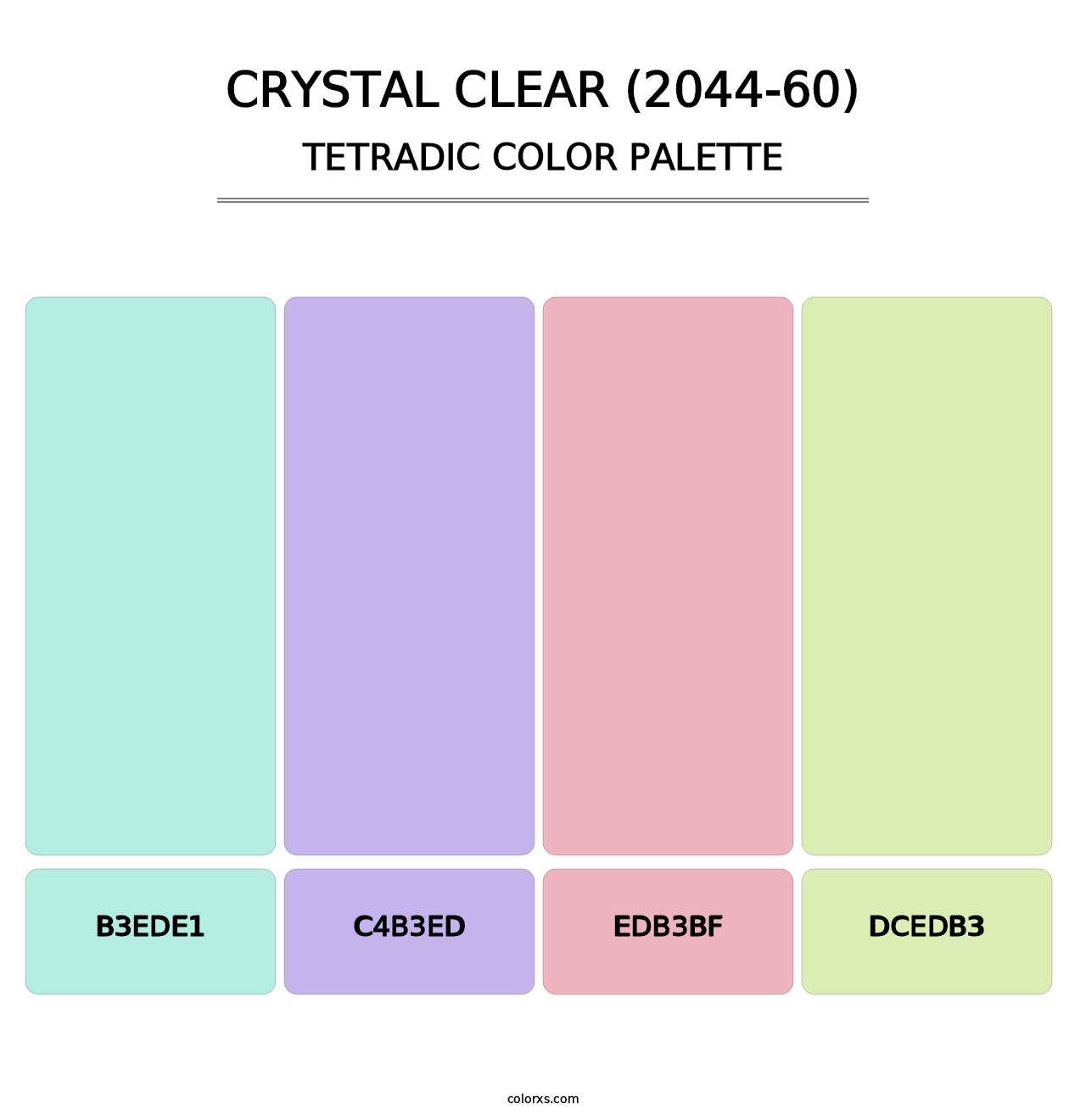 Crystal Clear (2044-60) - Tetradic Color Palette