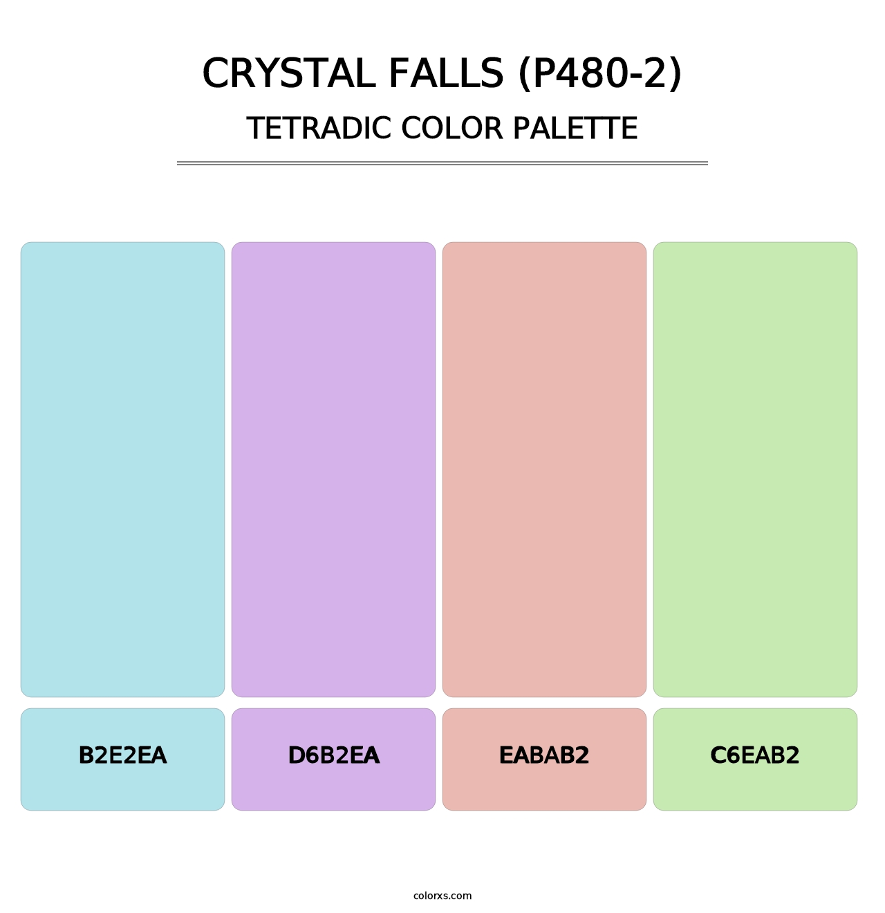 Crystal Falls (P480-2) - Tetradic Color Palette