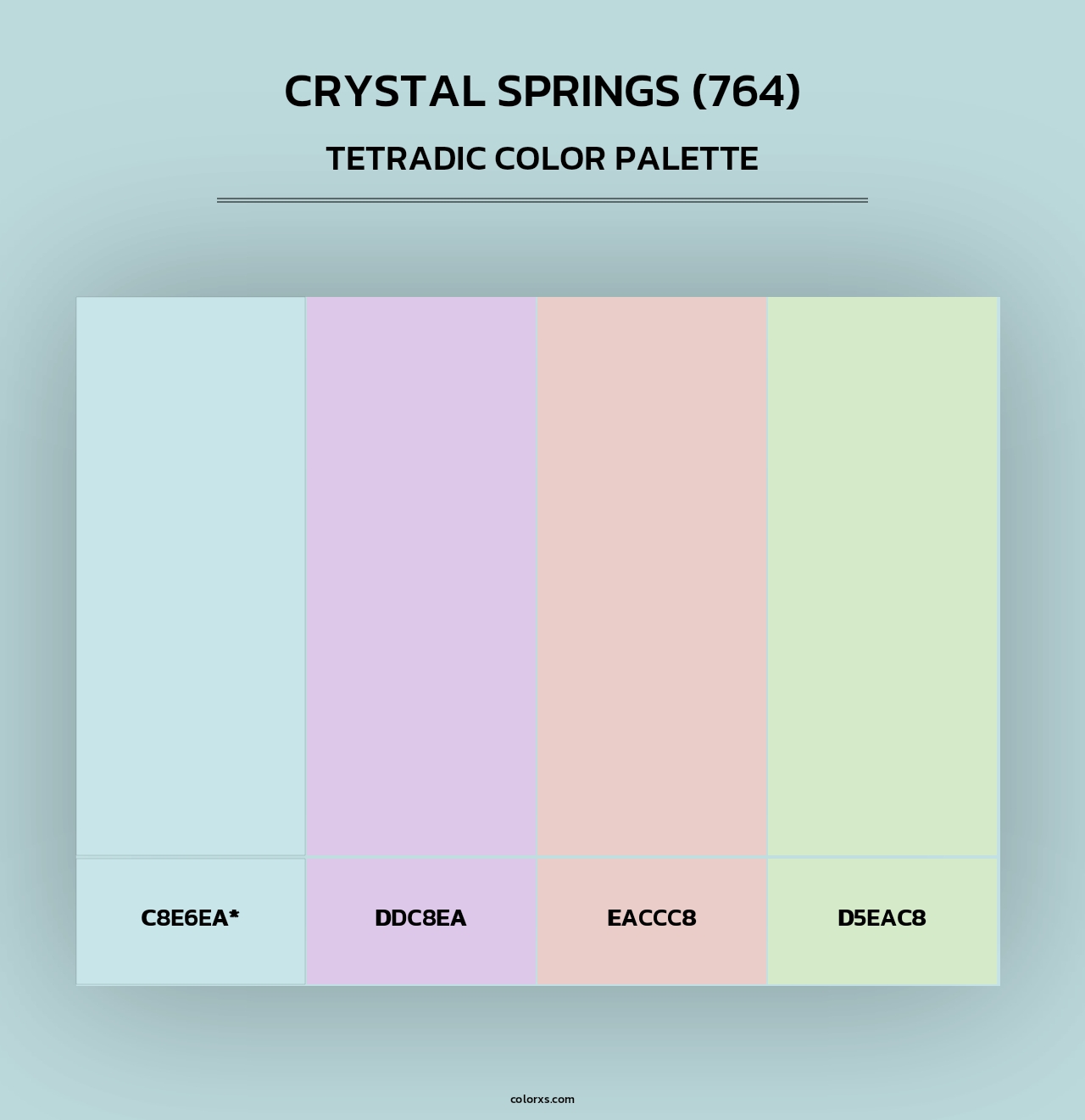 Crystal Springs (764) - Tetradic Color Palette
