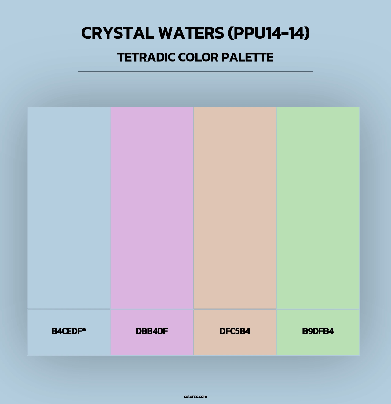 Crystal Waters (PPU14-14) - Tetradic Color Palette