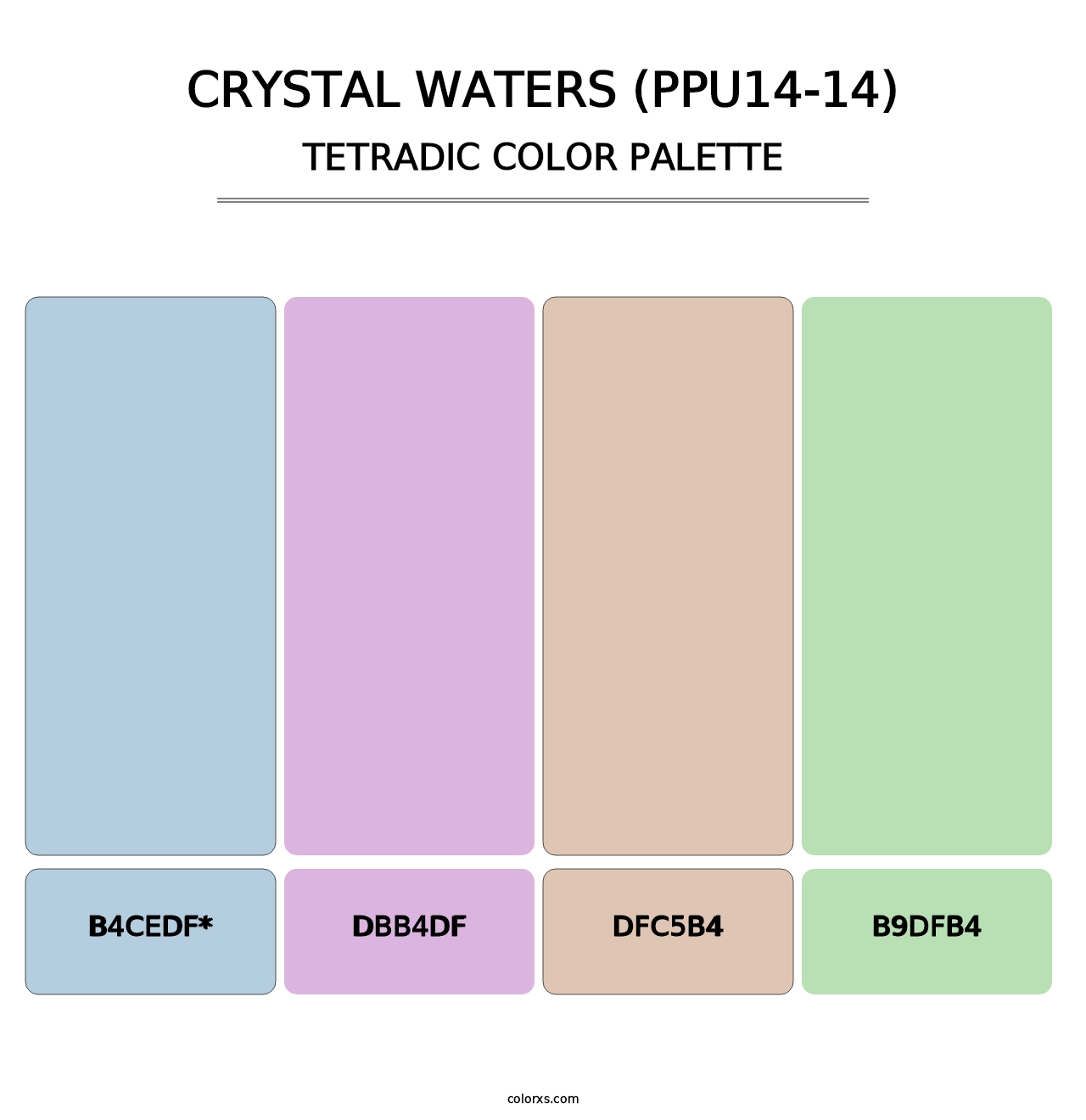 Crystal Waters (PPU14-14) - Tetradic Color Palette