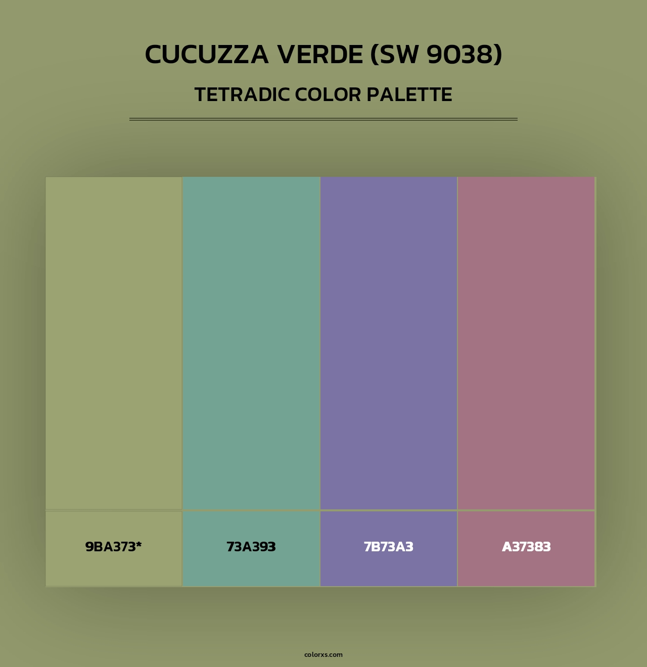 Cucuzza Verde (SW 9038) - Tetradic Color Palette