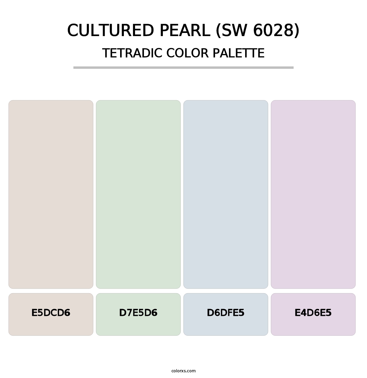 Cultured Pearl (SW 6028) - Tetradic Color Palette