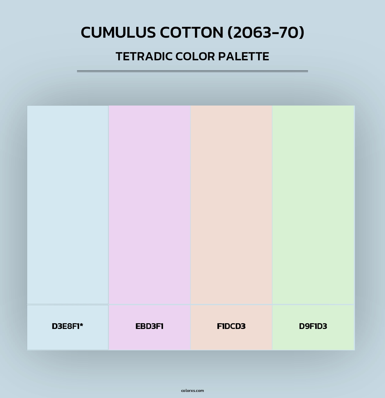 Cumulus Cotton (2063-70) - Tetradic Color Palette
