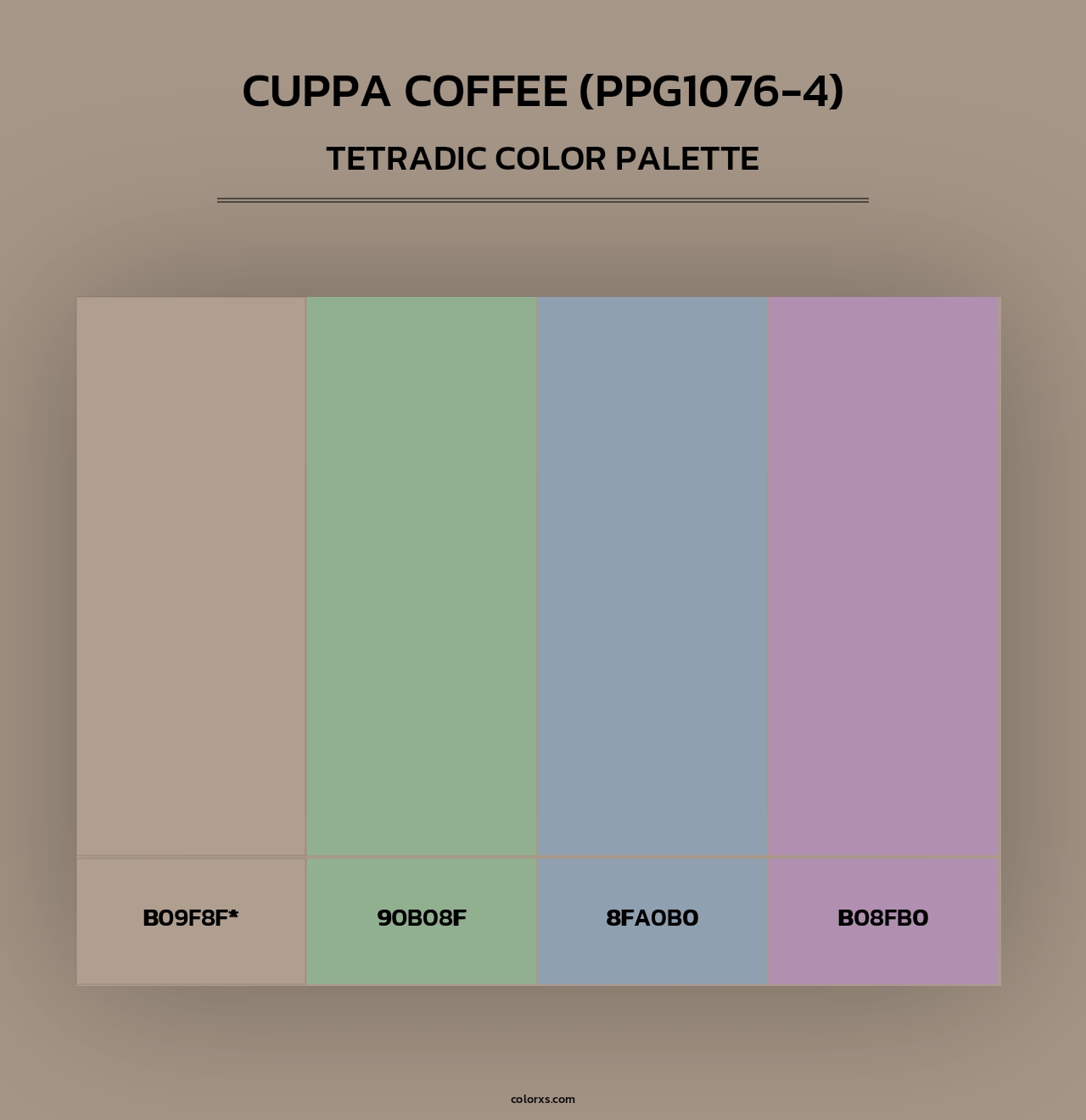Cuppa Coffee (PPG1076-4) - Tetradic Color Palette