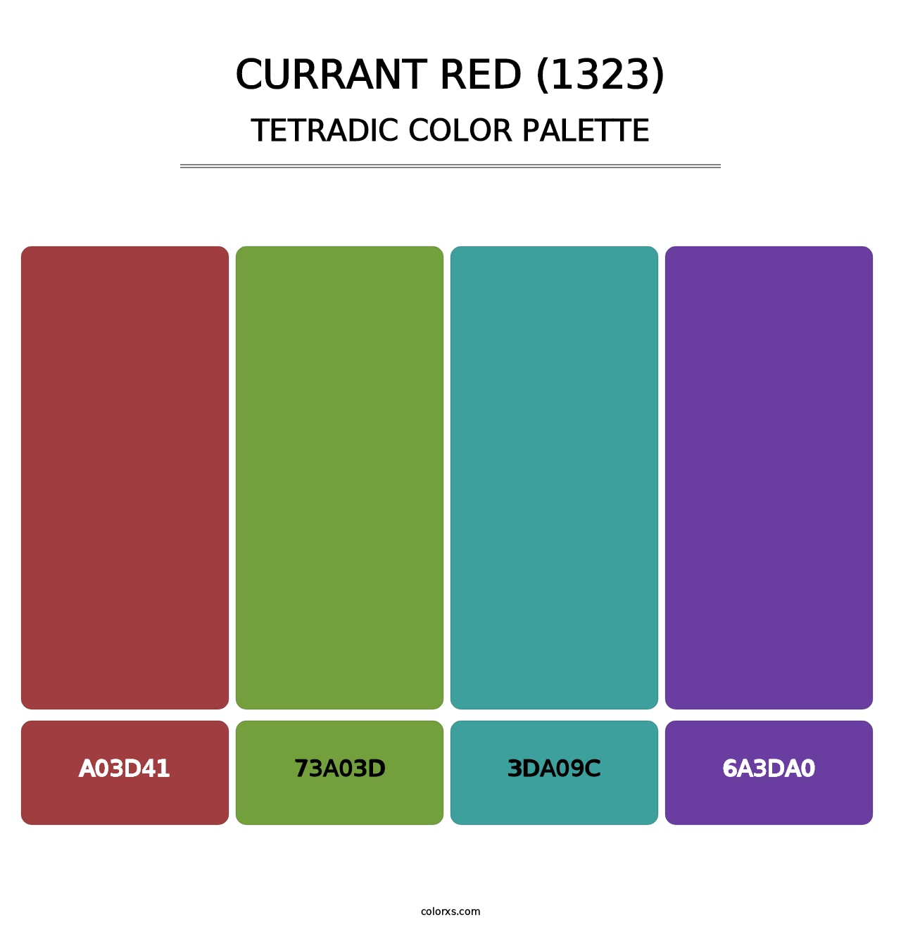 Currant Red (1323) - Tetradic Color Palette