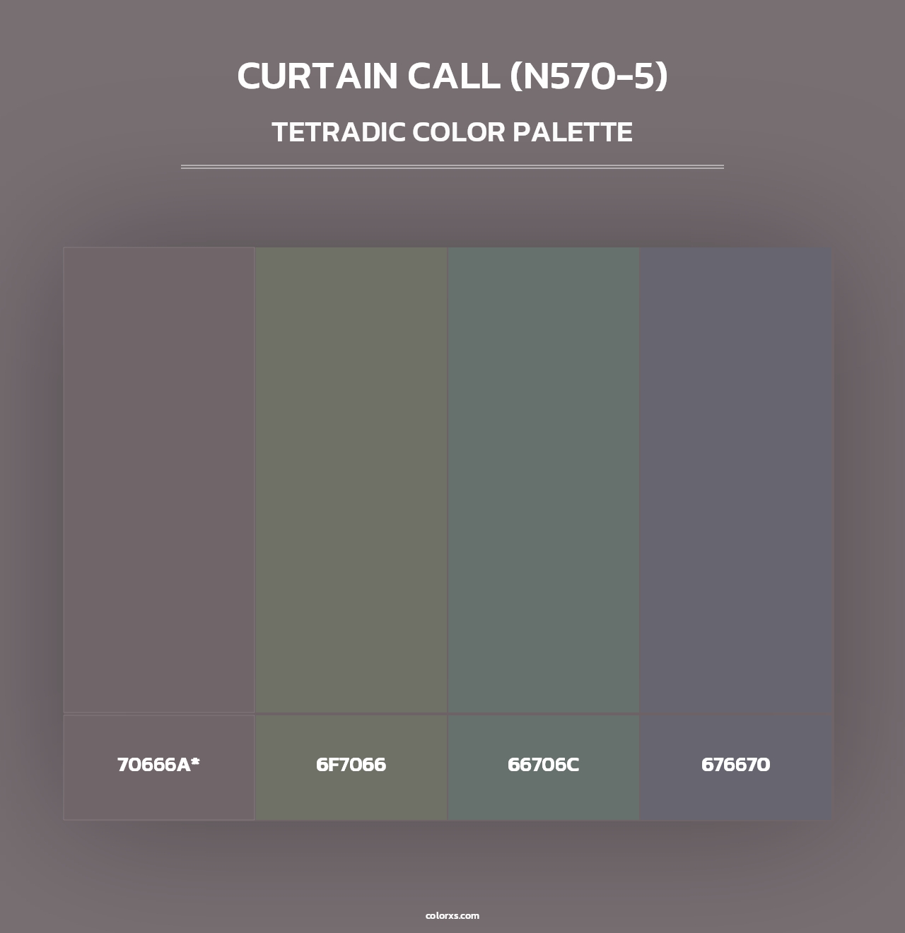 Curtain Call (N570-5) - Tetradic Color Palette