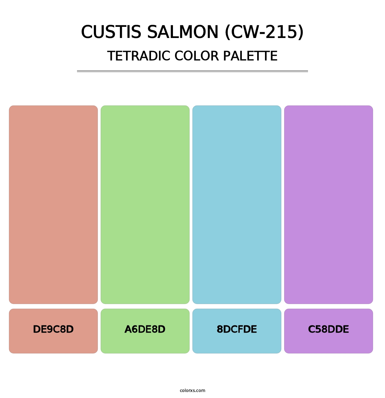 Custis Salmon (CW-215) - Tetradic Color Palette