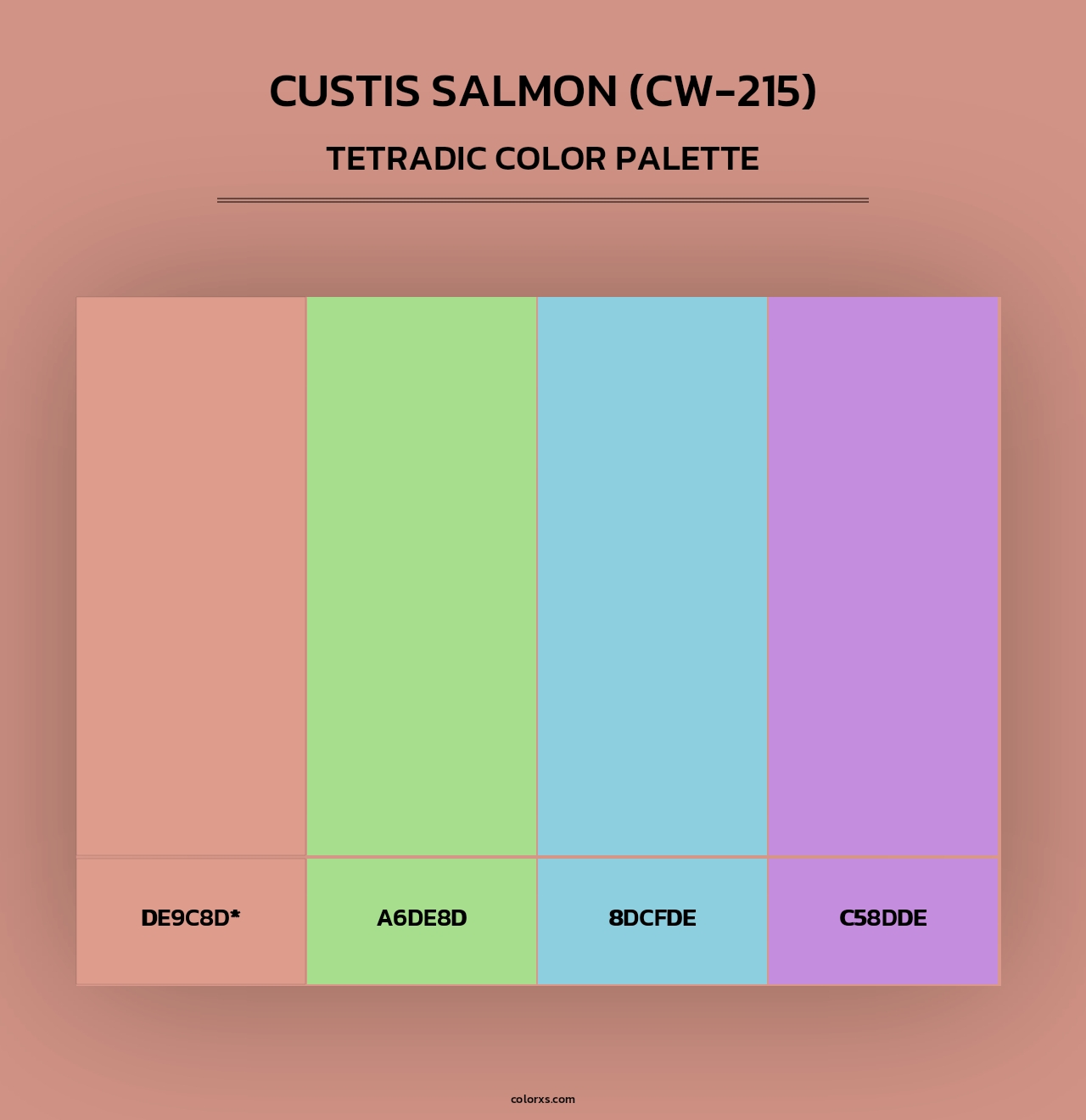 Custis Salmon (CW-215) - Tetradic Color Palette