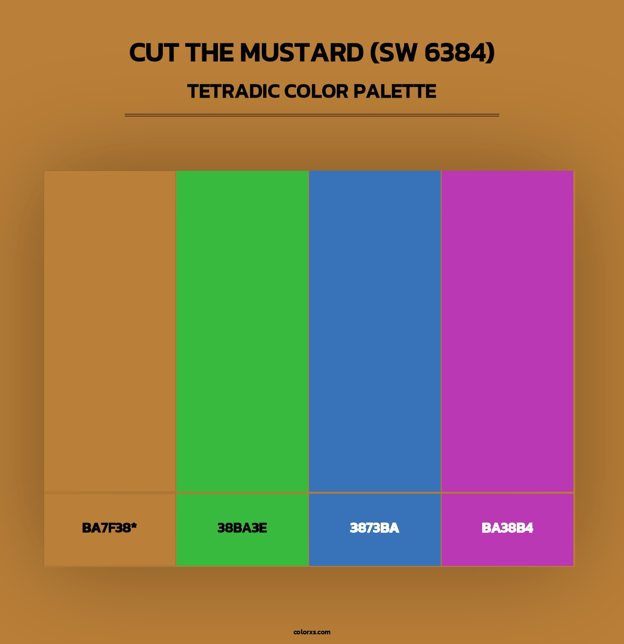 Cut the Mustard (SW 6384) - Tetradic Color Palette