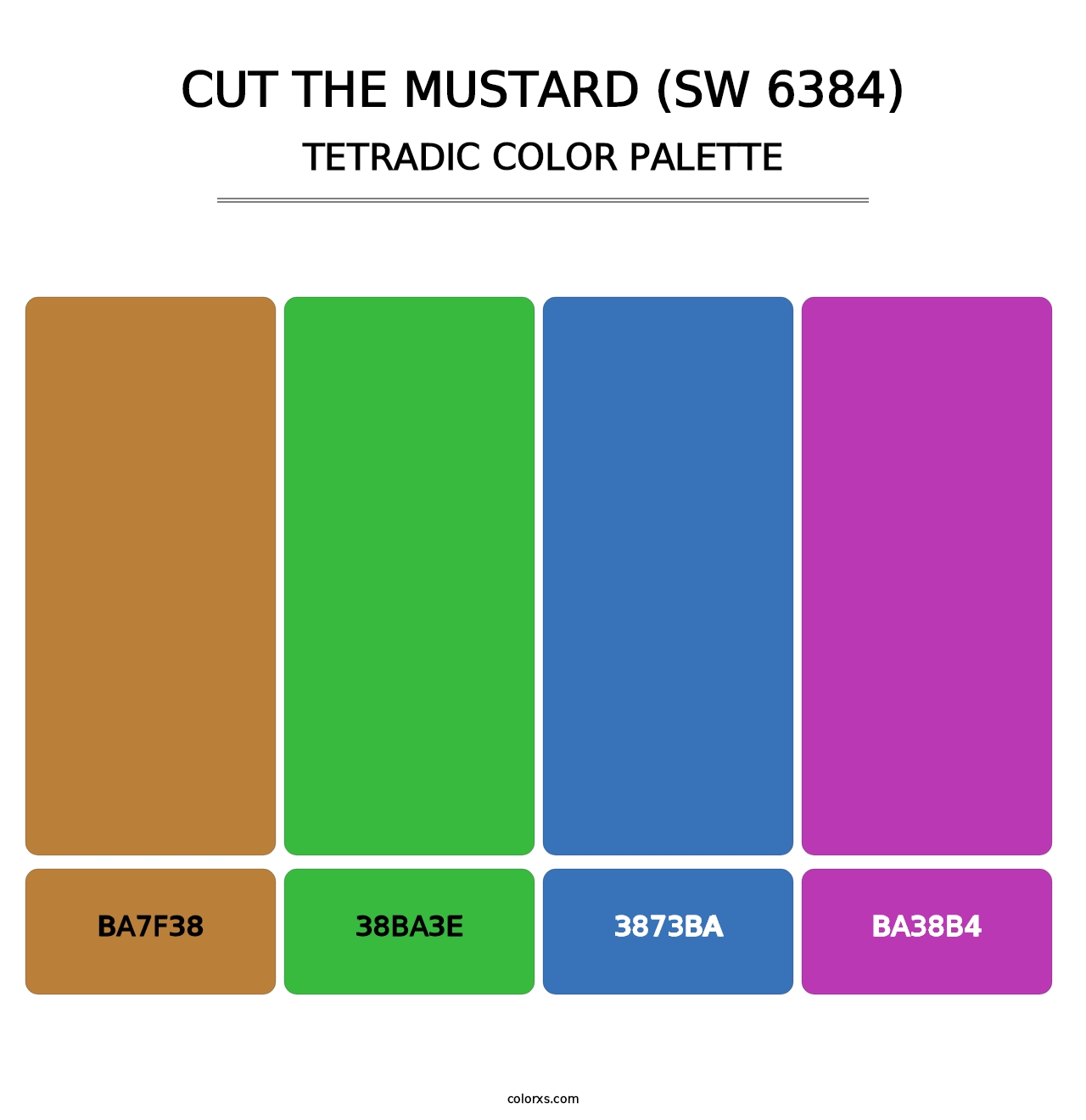 Cut the Mustard (SW 6384) - Tetradic Color Palette
