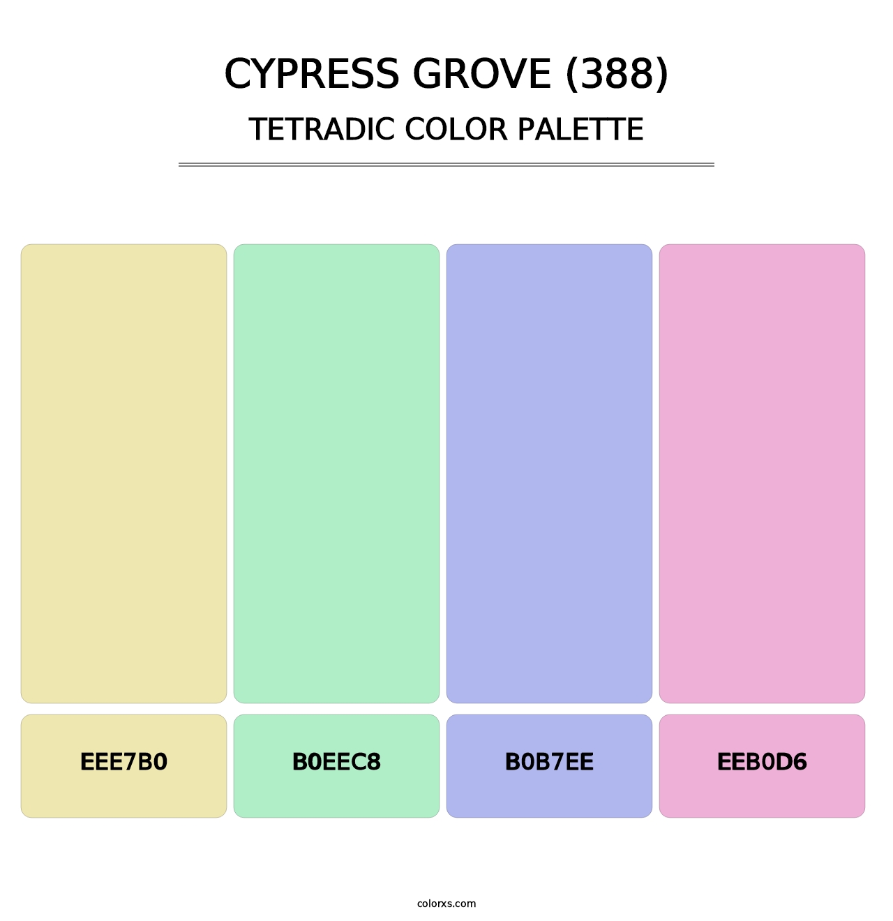 Cypress Grove (388) - Tetradic Color Palette