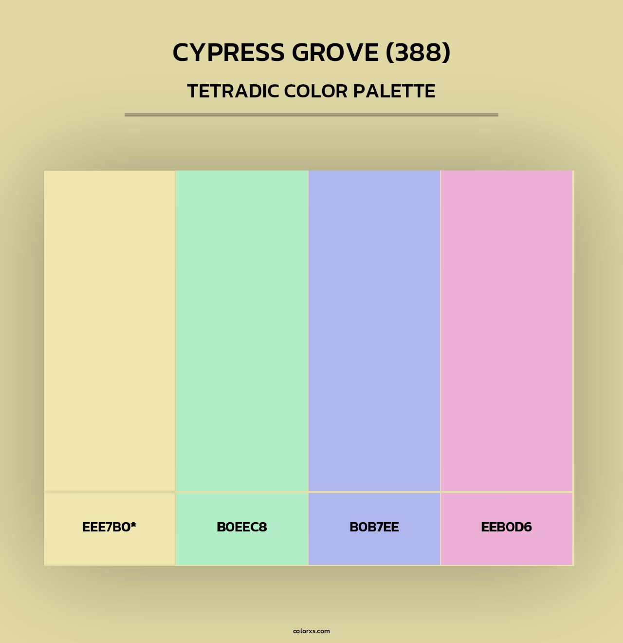 Cypress Grove (388) - Tetradic Color Palette
