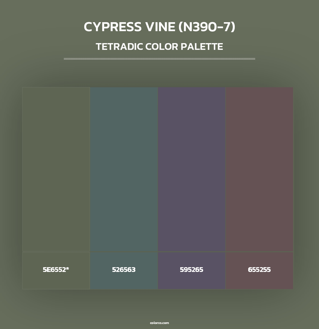 Cypress Vine (N390-7) - Tetradic Color Palette