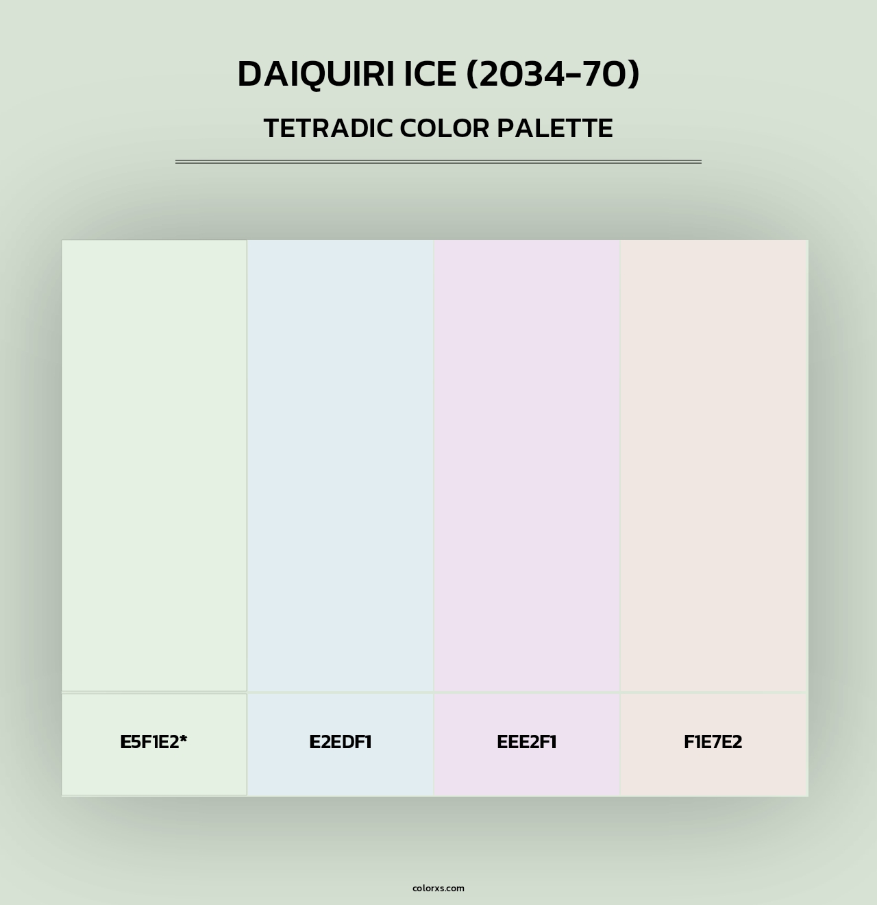 Daiquiri Ice (2034-70) - Tetradic Color Palette