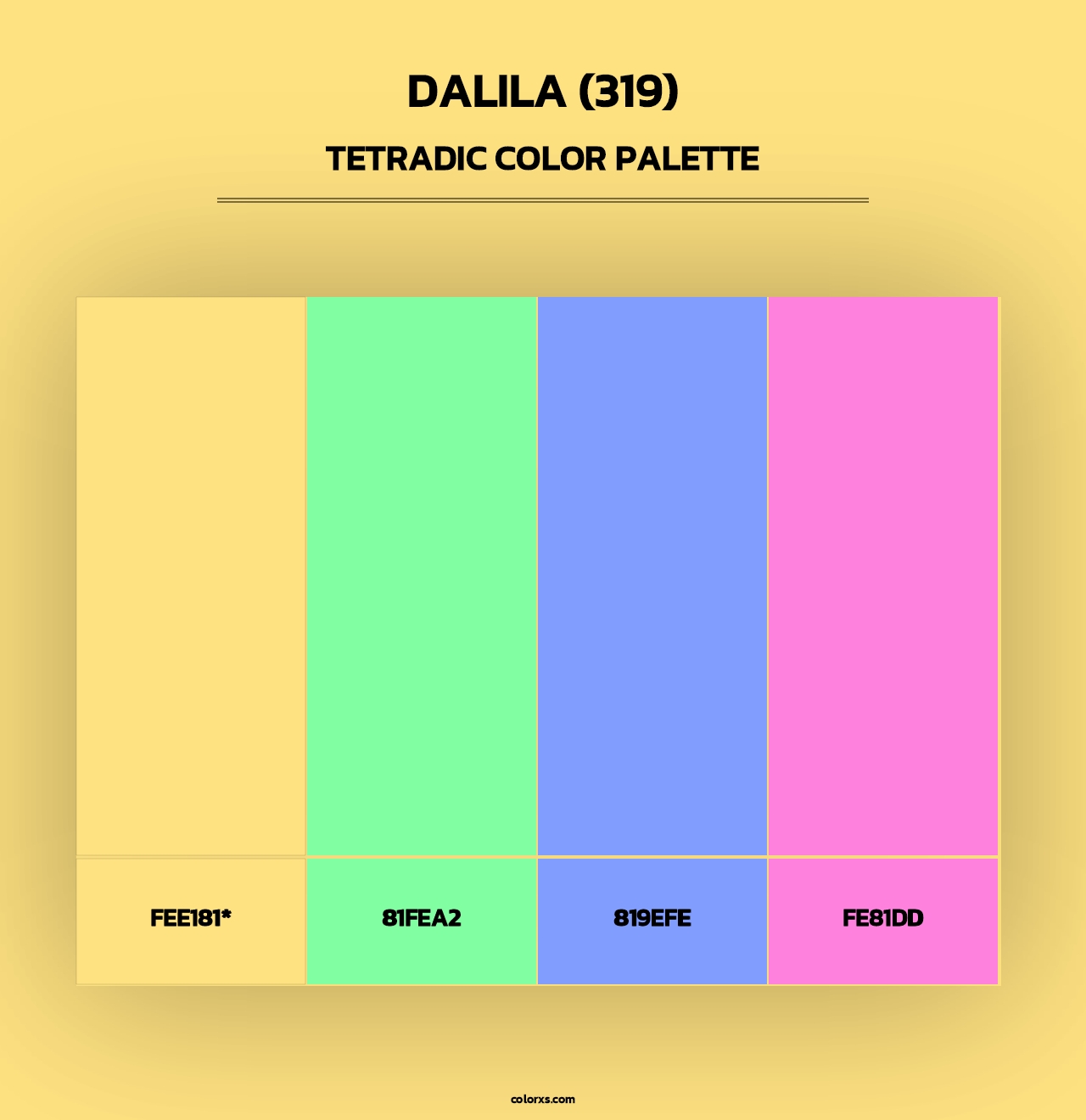Dalila (319) - Tetradic Color Palette