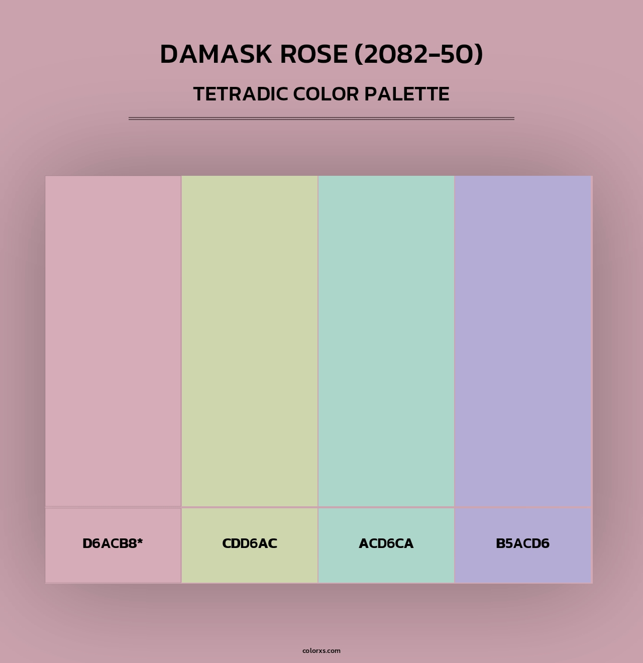 Damask Rose (2082-50) - Tetradic Color Palette
