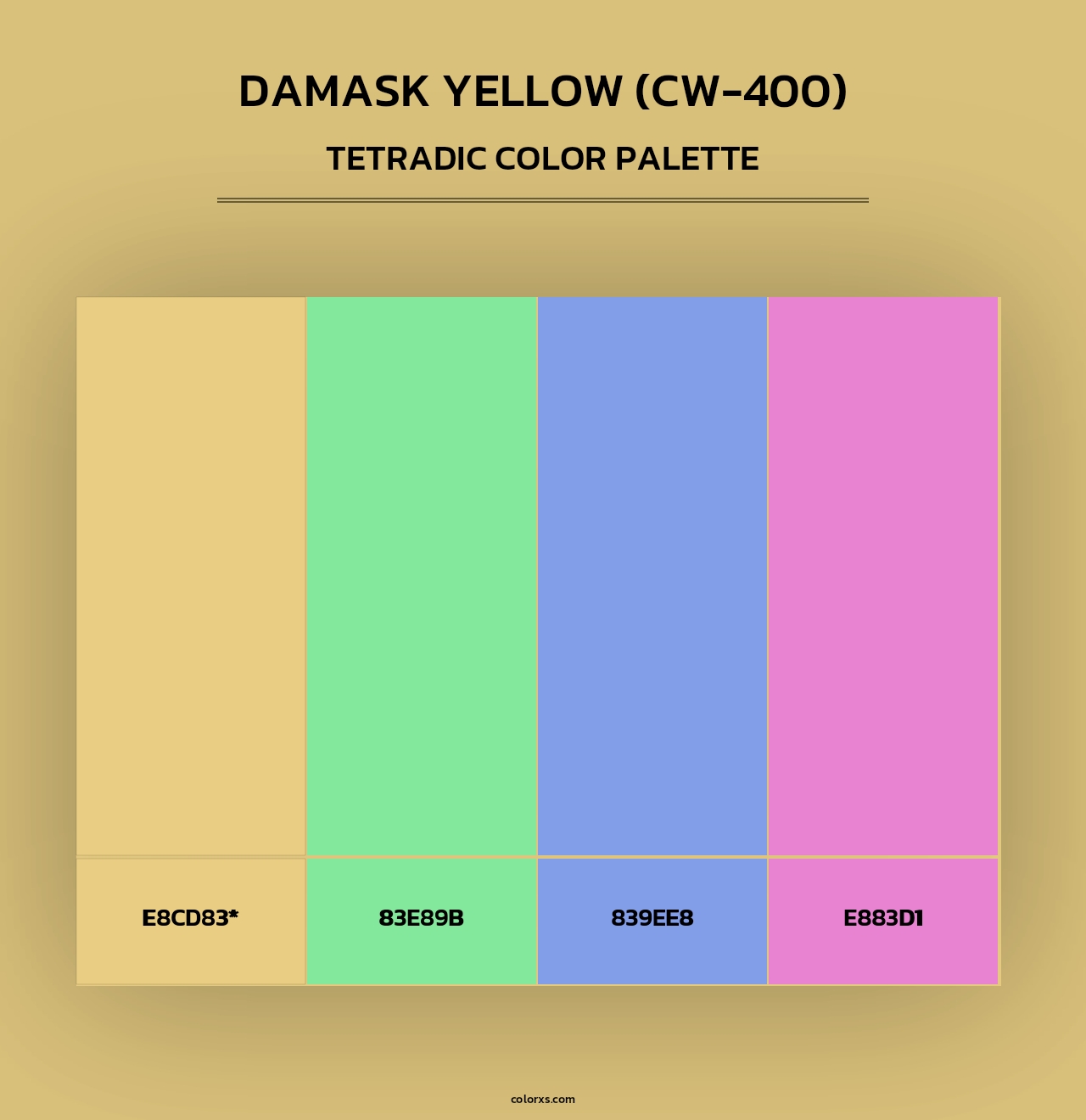 Damask Yellow (CW-400) - Tetradic Color Palette