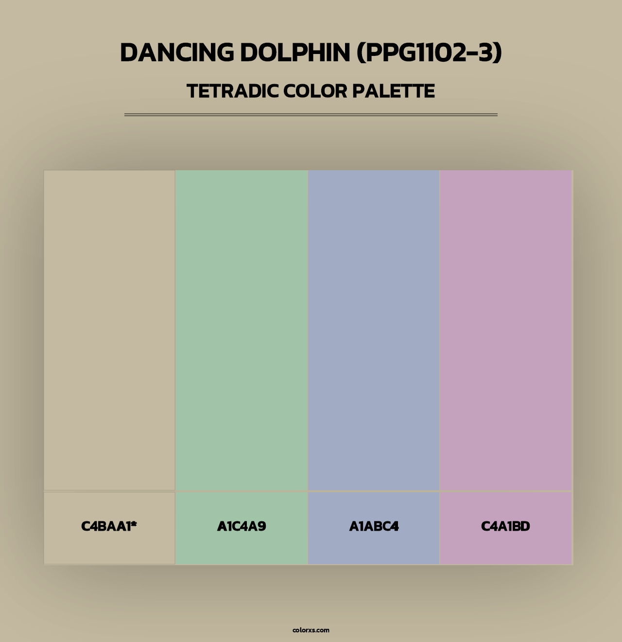 Dancing Dolphin (PPG1102-3) - Tetradic Color Palette