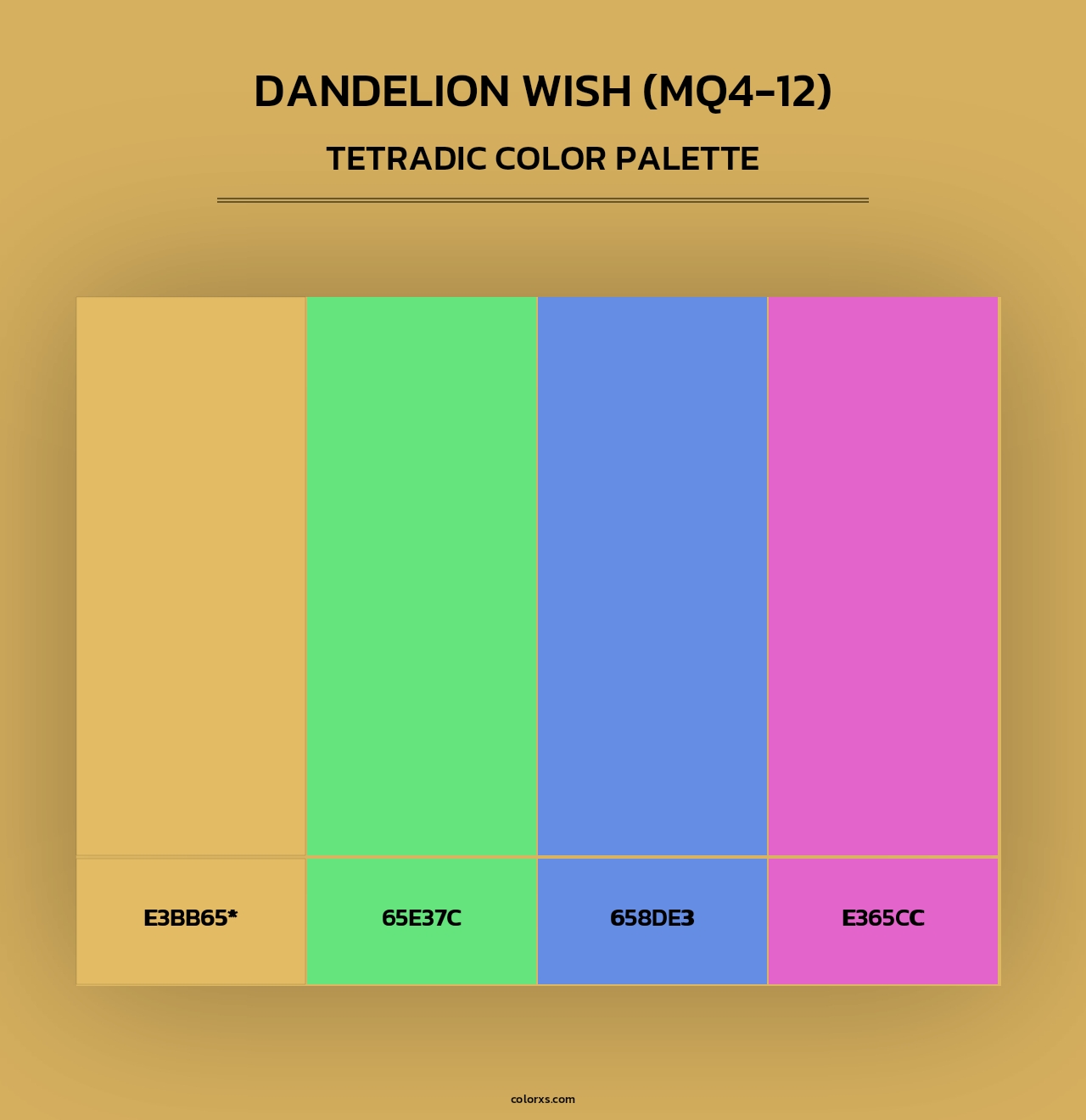 Dandelion Wish (MQ4-12) - Tetradic Color Palette
