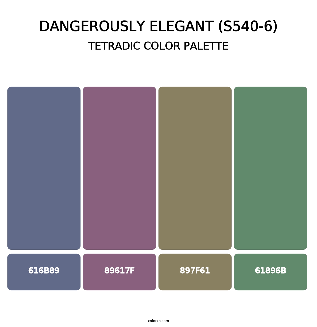 Dangerously Elegant (S540-6) - Tetradic Color Palette