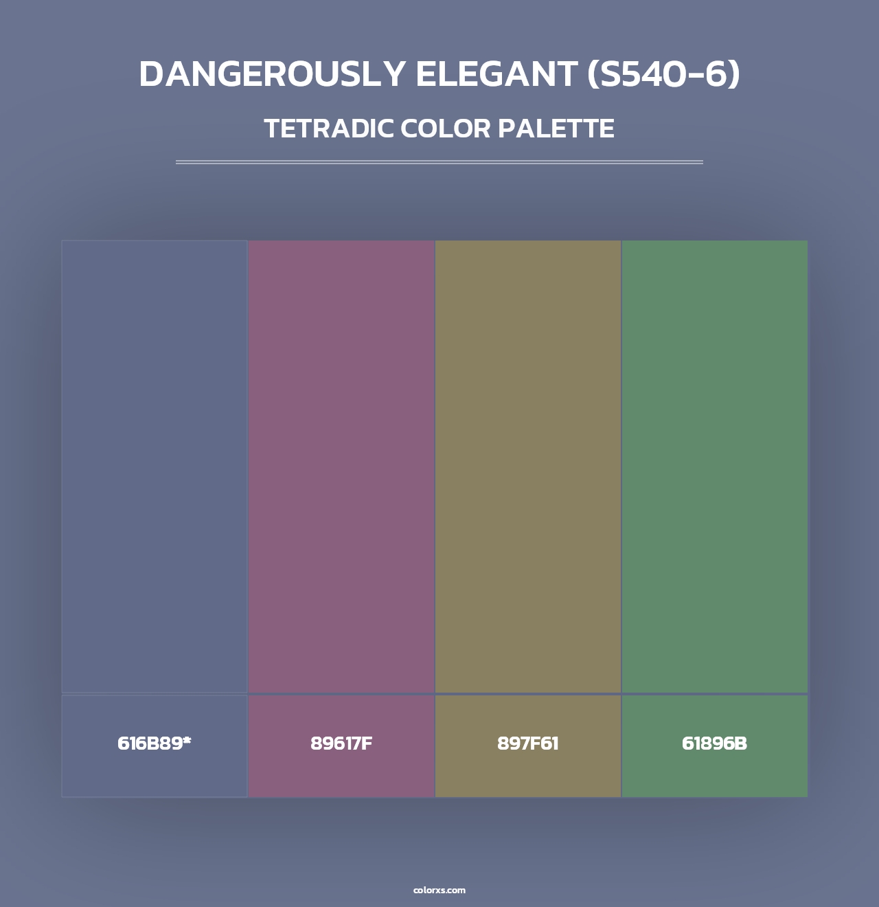 Dangerously Elegant (S540-6) - Tetradic Color Palette
